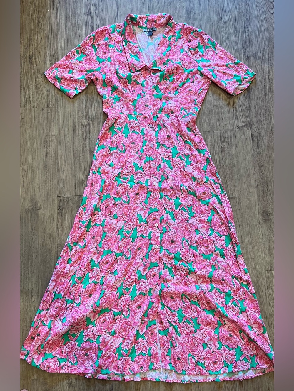Love by Design pink floral maxi dress